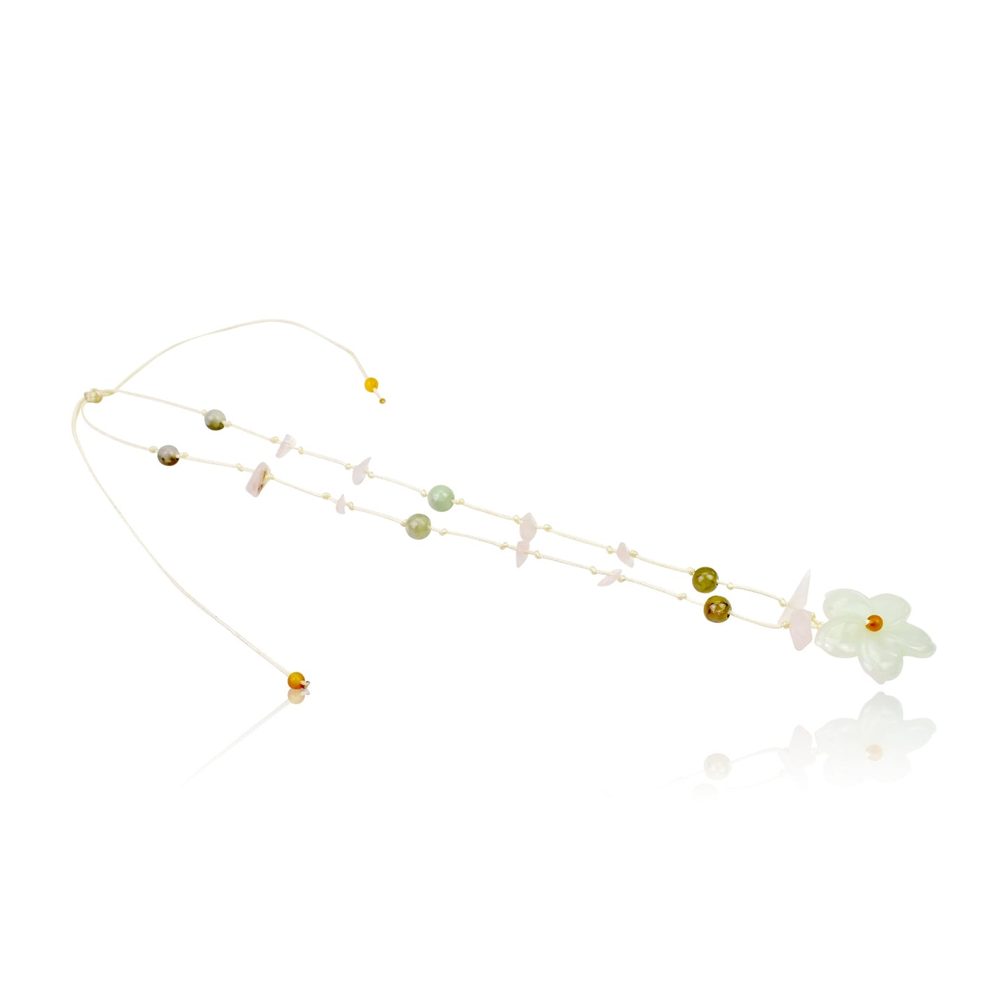 A flower necklace wild columbine a handmade gift expressing harmony and heartfelt connection