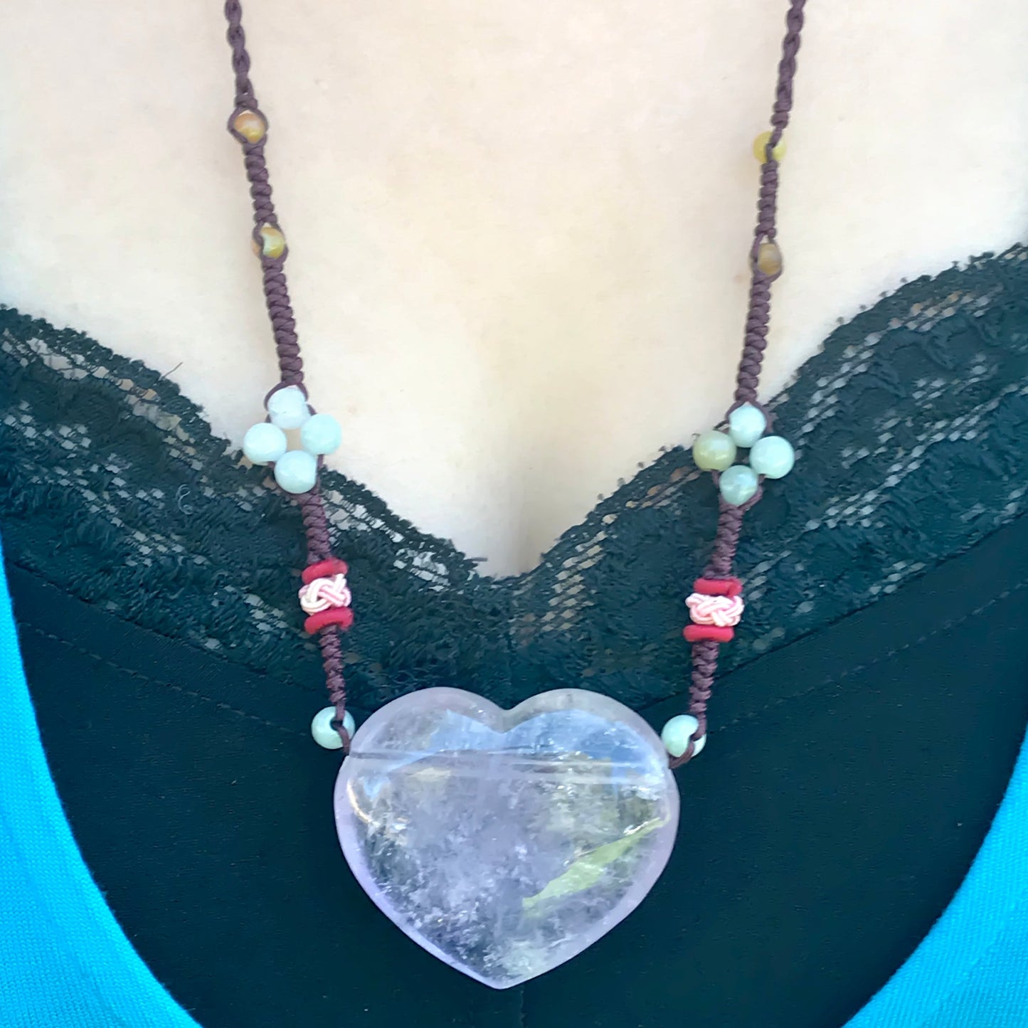 Amethyst necklace heart a thoughtful Mother’s Day gift with the power to ground, protect, and uplift