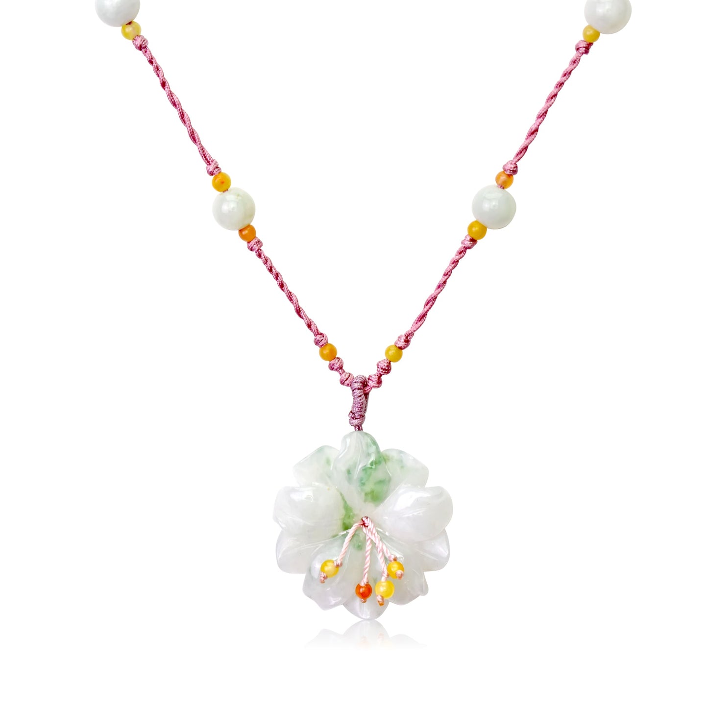 Anemone Flower a Calming Handmade Jewelry for Women Jade’s stress relieving properties are spotlighted for mindful gift-giving