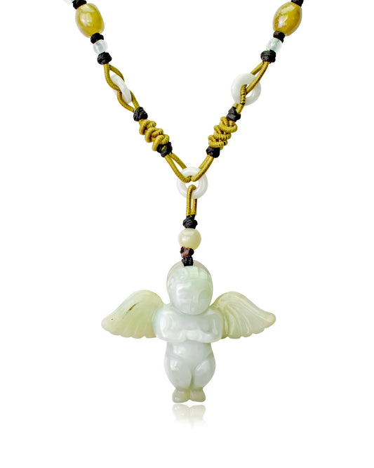 Angel Necklace for Men or Women Handmade Jewelry for Anniversary Gift Carry a Little Light and Luck Every Day