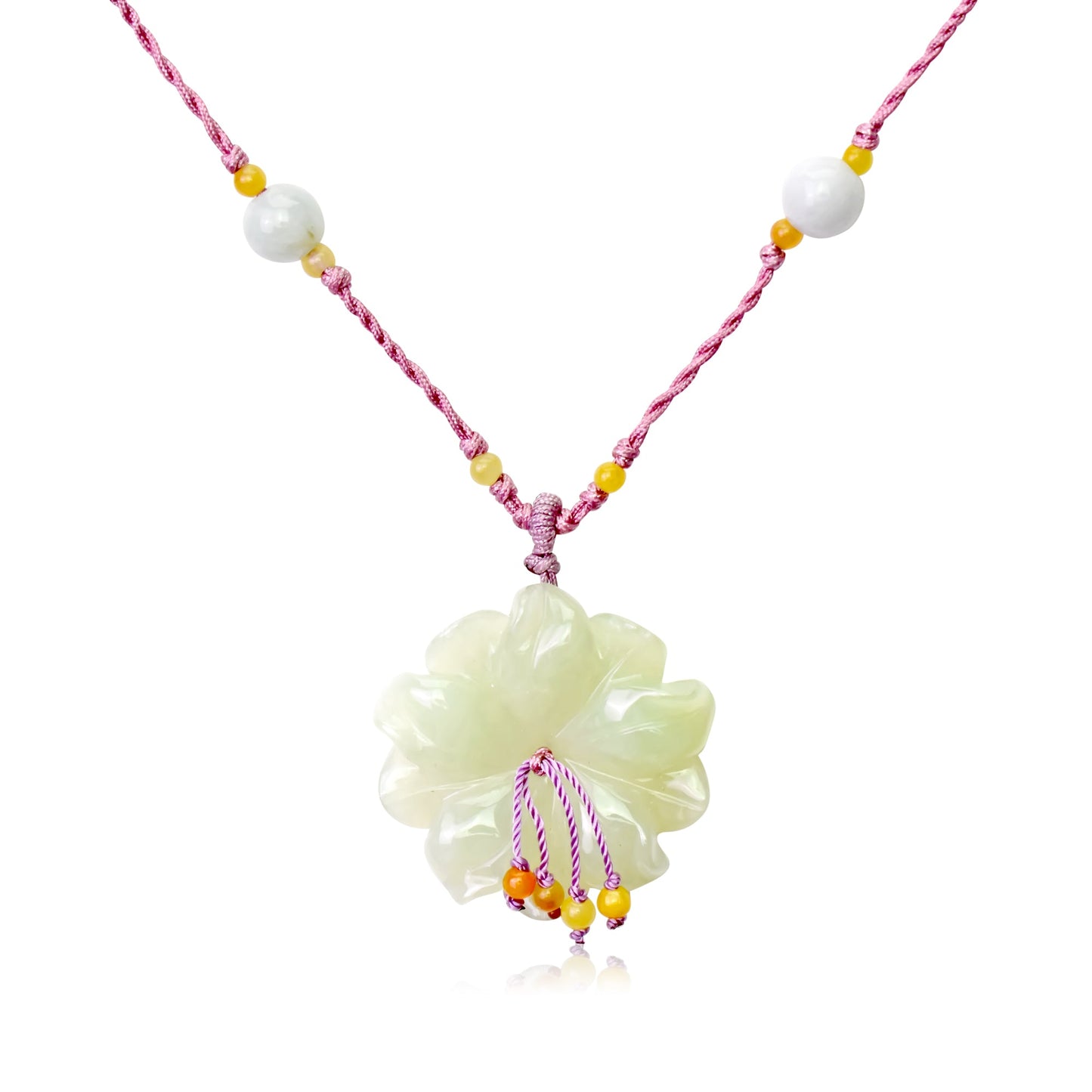 Artisan Jade Necklace for Women Beaded Sea Anemone Design for Holiday Gifting