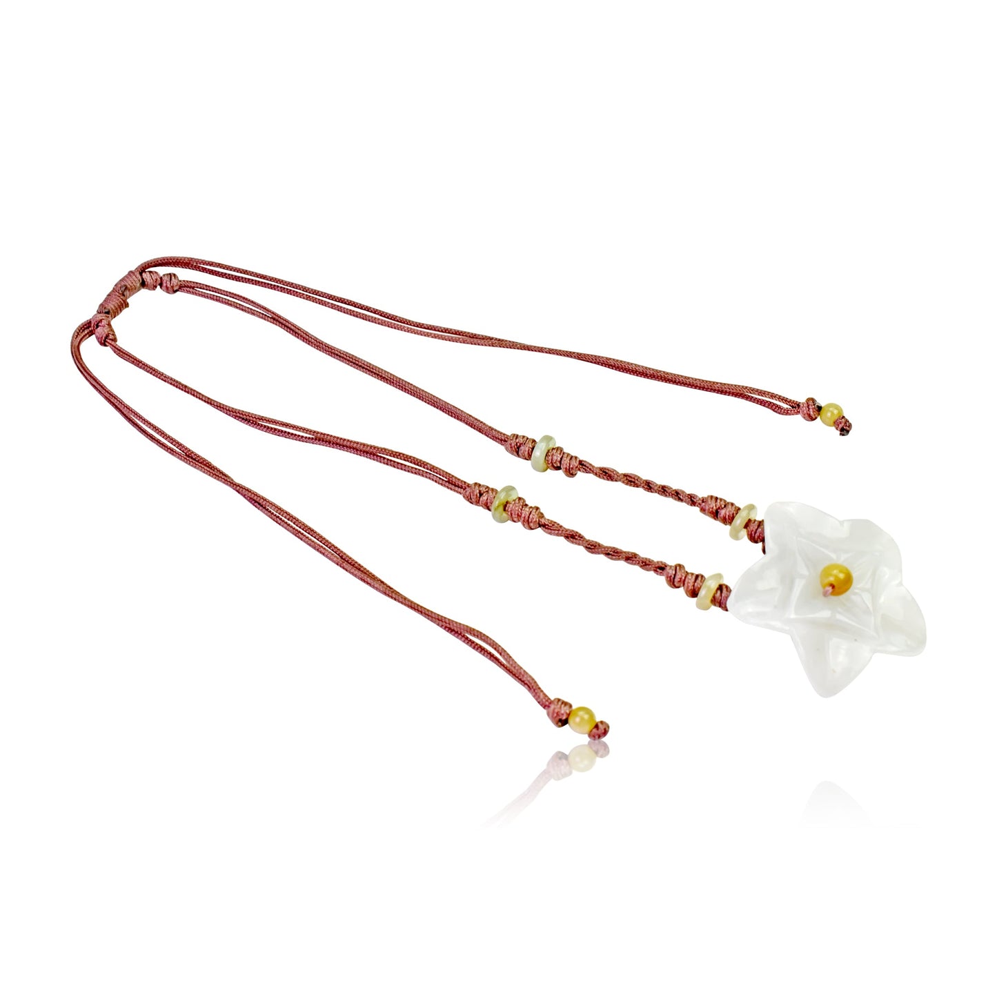 Aster Flower Pendant Handcrafted jade necklace for a timeless and heartfelt gift