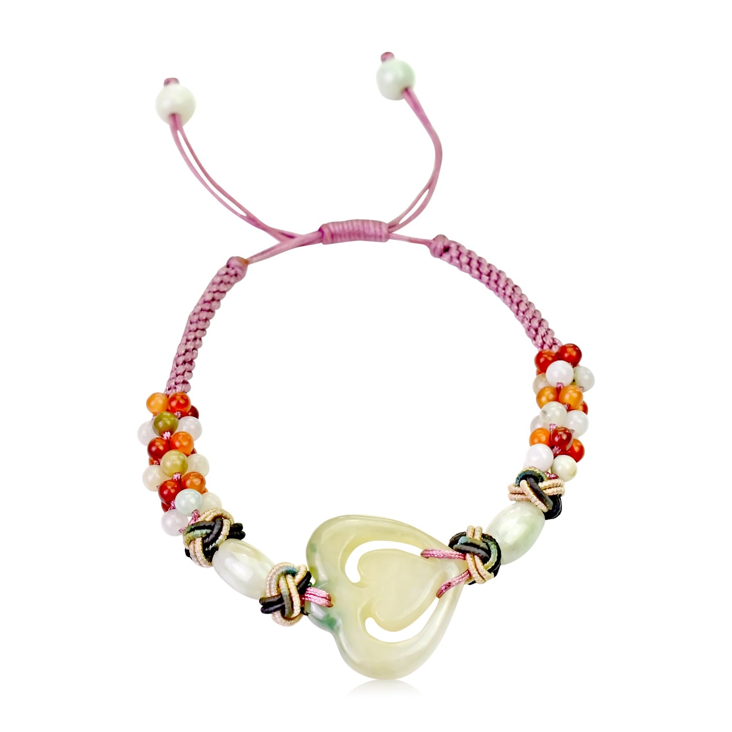 Beaded heart bracelet a Valentine’s Day Jade Bracelet Jewelry for a Joyful Holiday Gift She’ll Adore