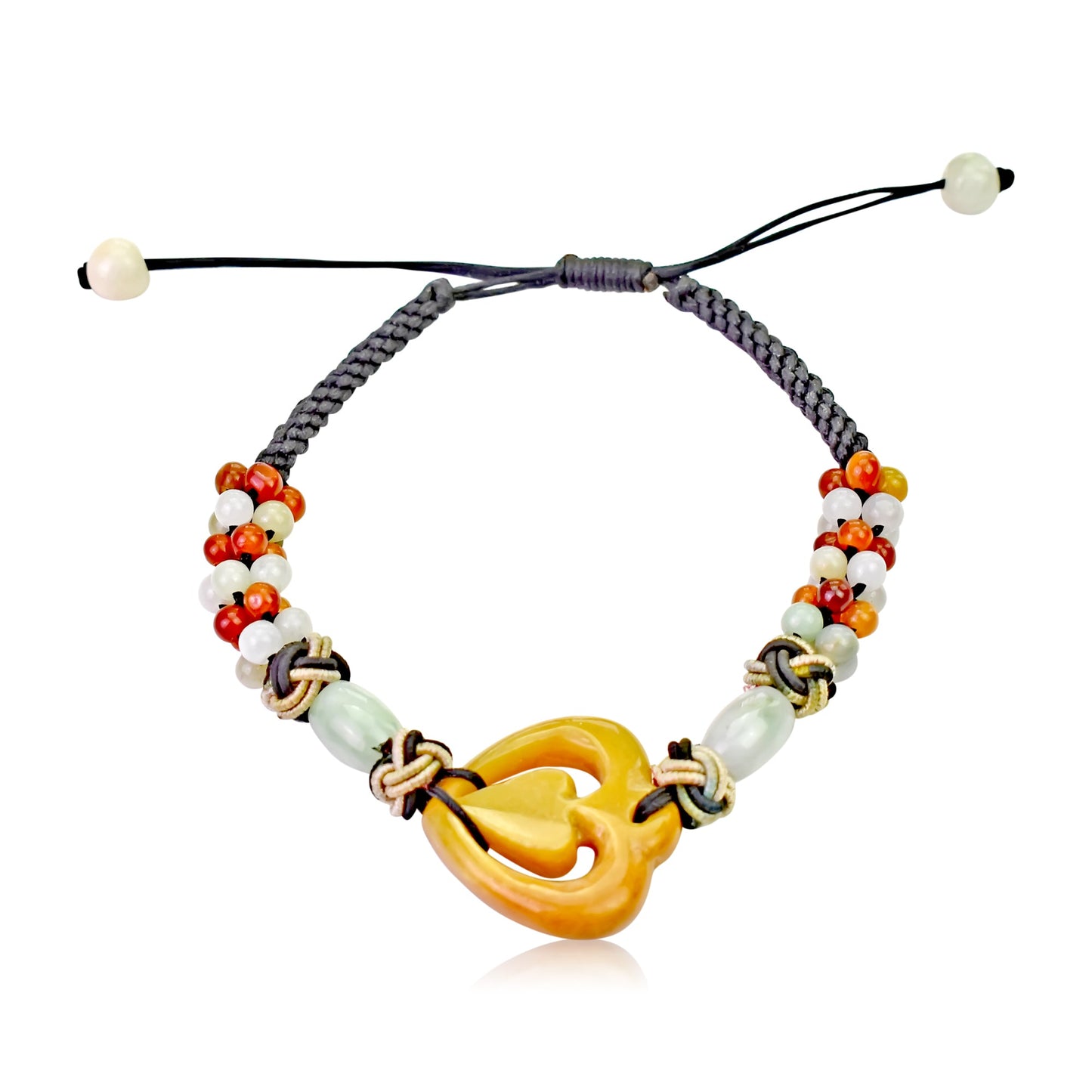 Beaded heart bracelet a cheerful gift to brighten any day