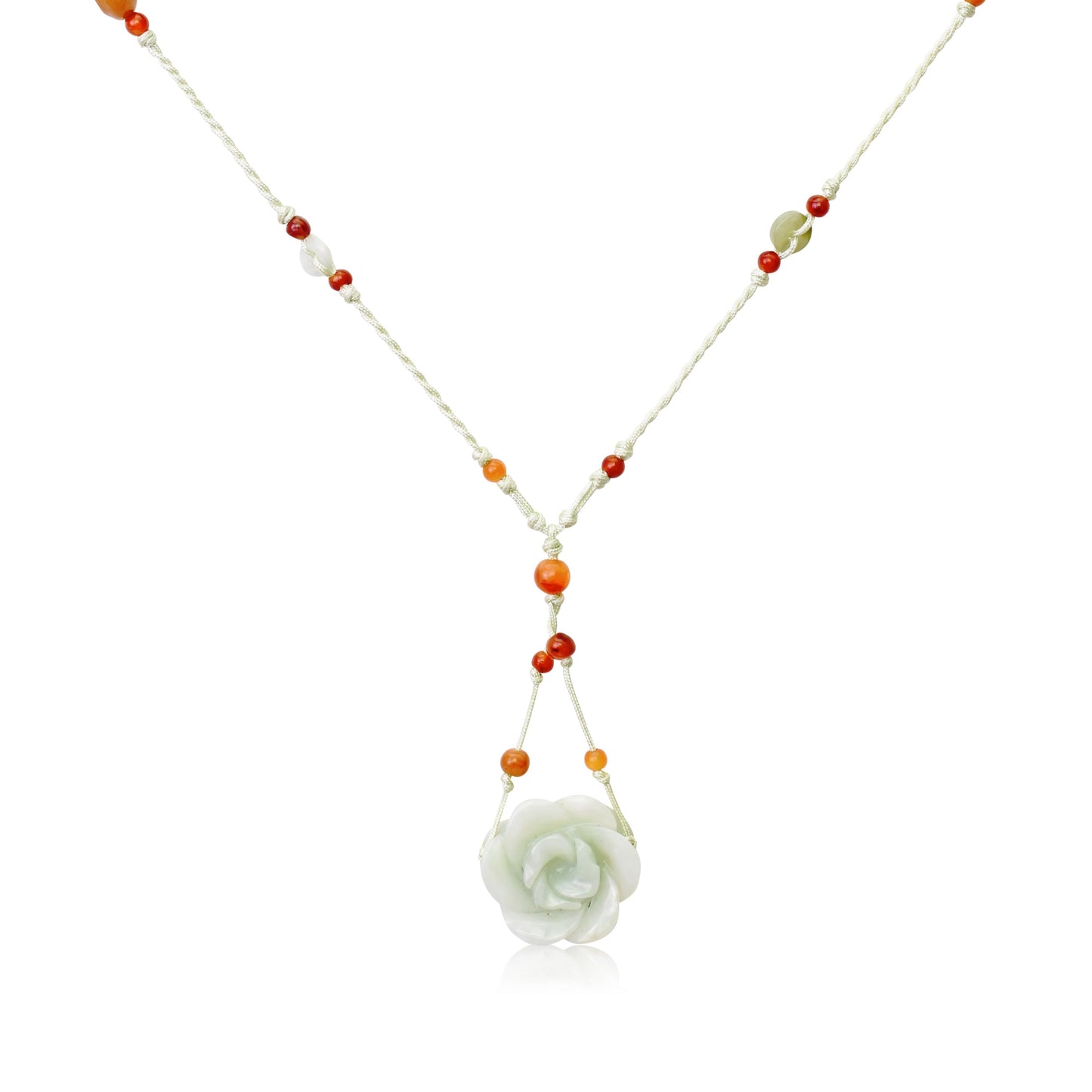 Begonia Flower a Beaded Floral Necklace for Women Weeping Begonia for Mother’s Day or Valentine’s Day Gift