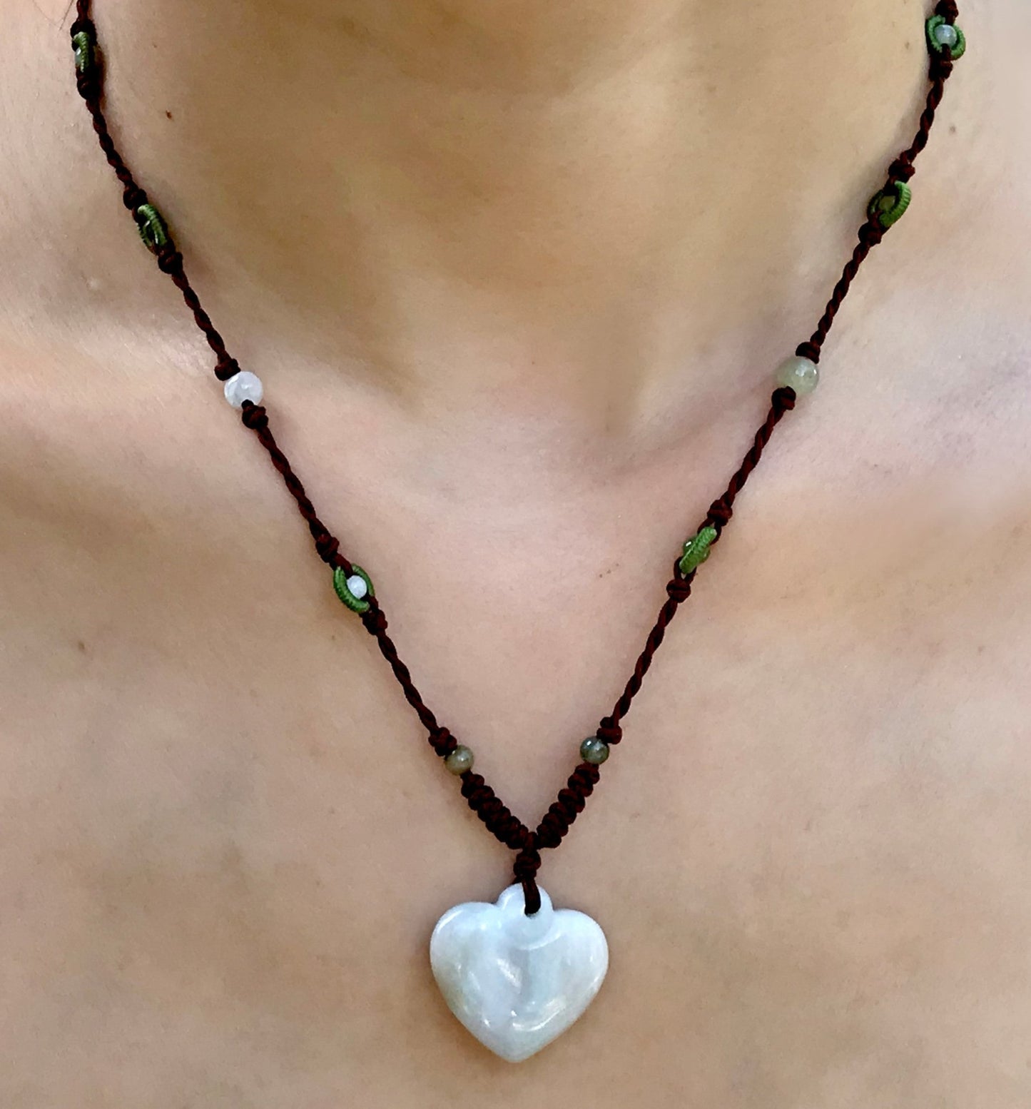 Birthday Gift Heart Necklace Women a Soulful Jade Necklace Unique Handmade Jewelry for Love and Connection