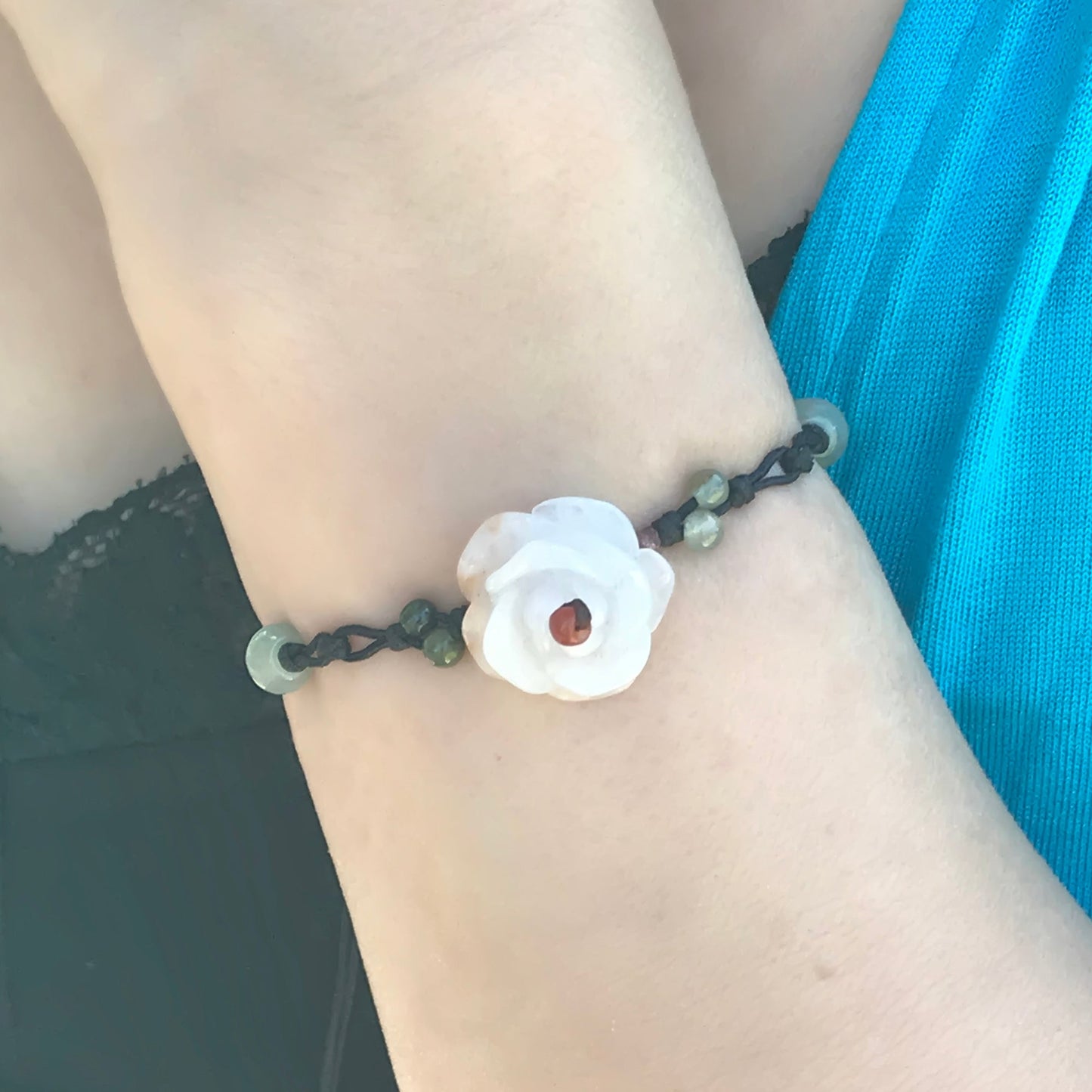 Bracelets for her for women featuring serene rose jade