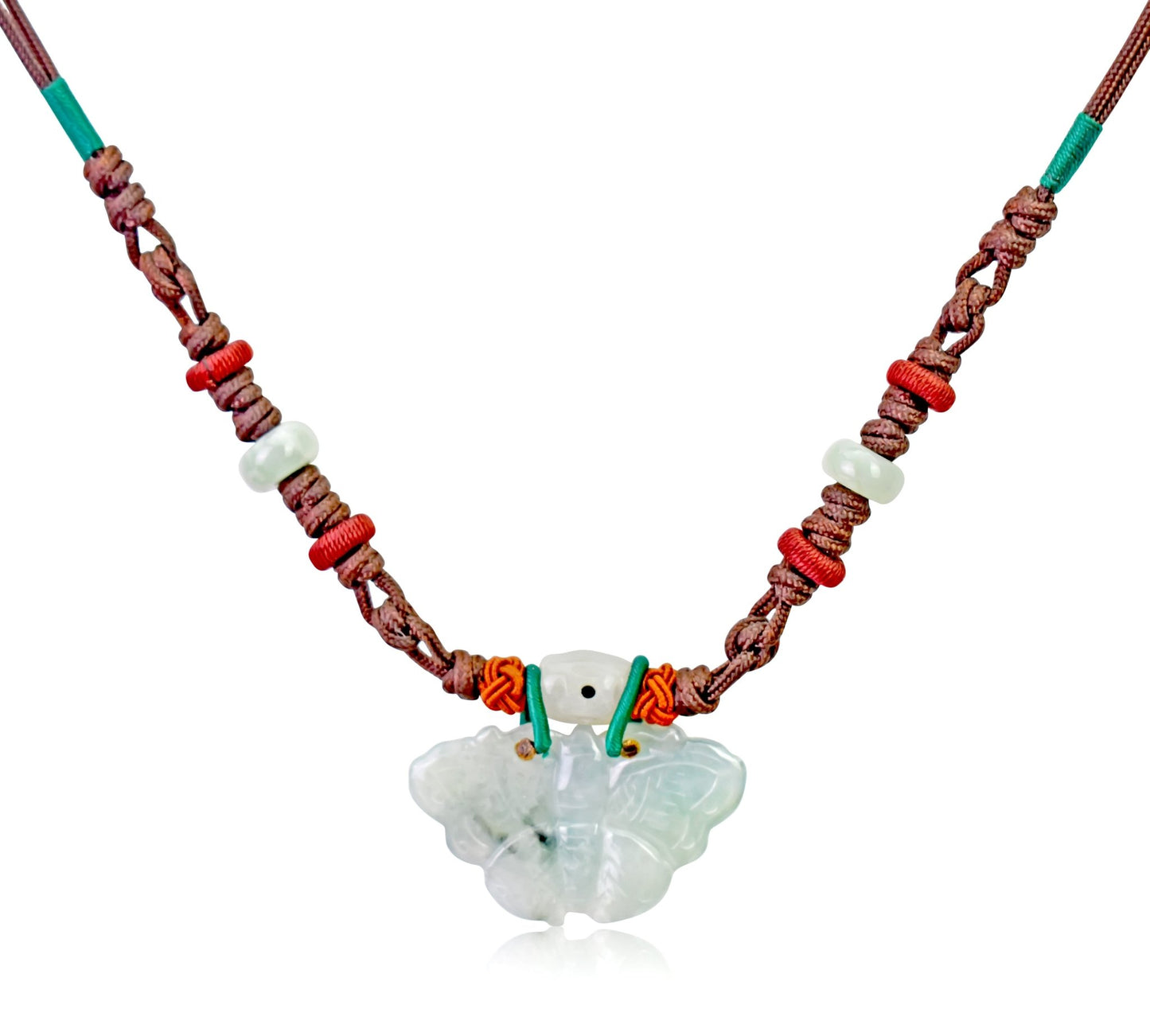 Butterfly Necklace Jade Pendant Handcrafted Jewelry for Woman Self-Love Gift