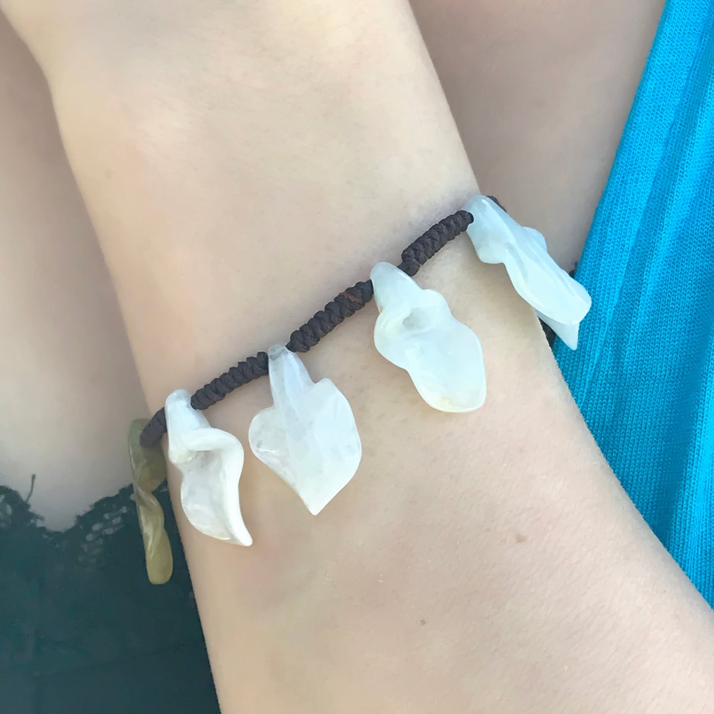 Calla lily bracelet handcrafted natural stone bracelet for women a wonderful Mother's Day or Valentine's Day surprise gift
