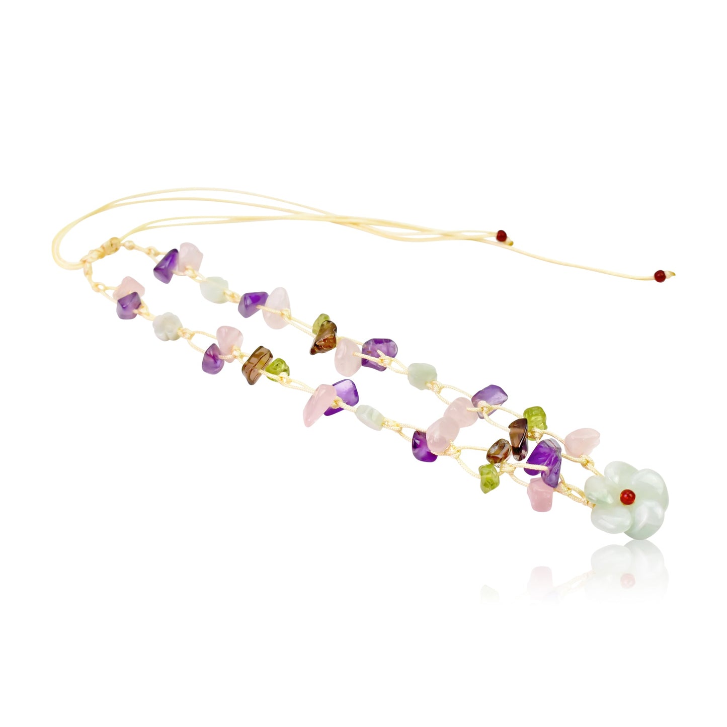 Cherry blossom necklace for anniversary a romantic jade charm for love and connection