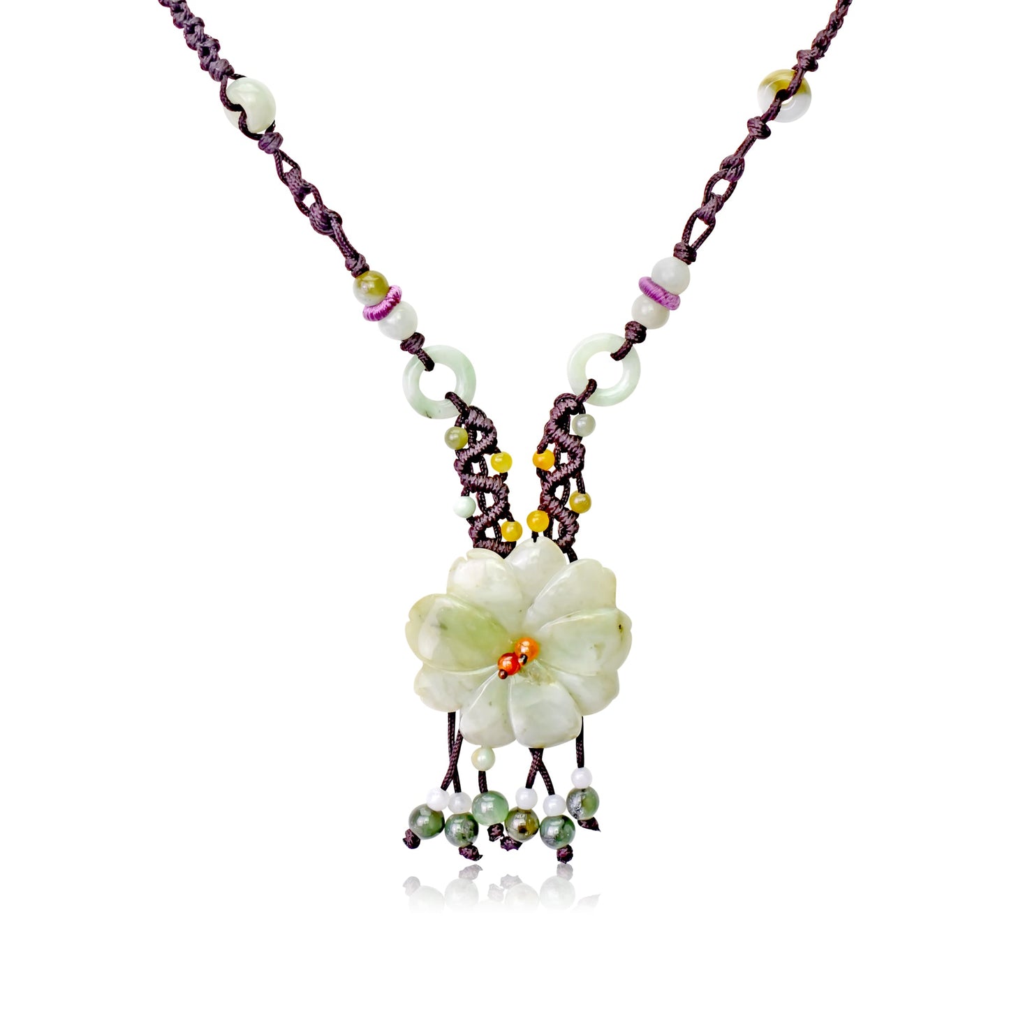 Cherry blossom pendant for birthday gift a handcrafted jade necklace for women that symbolizes new beginnings