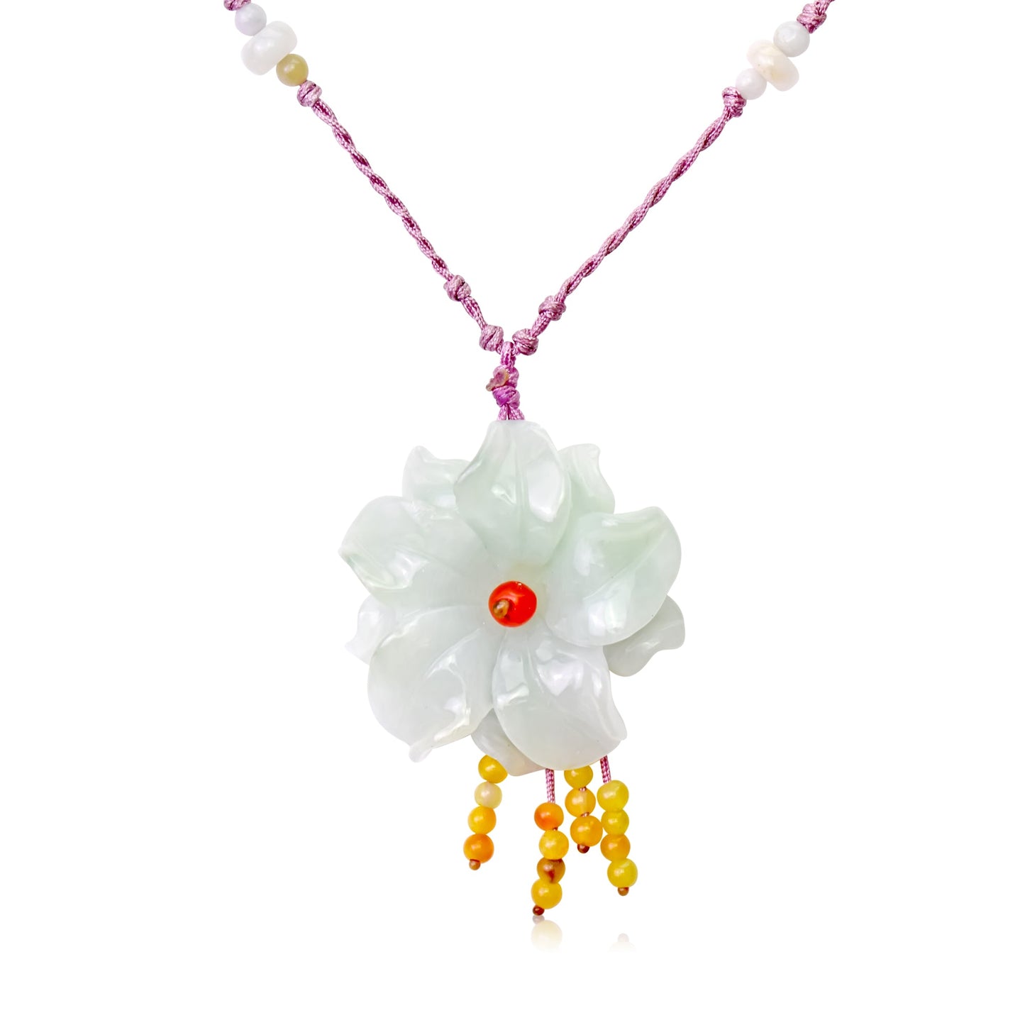 Colorful Sea Anemones Jade Necklace a Thoughtful Mother’s Day Jewelry for Women