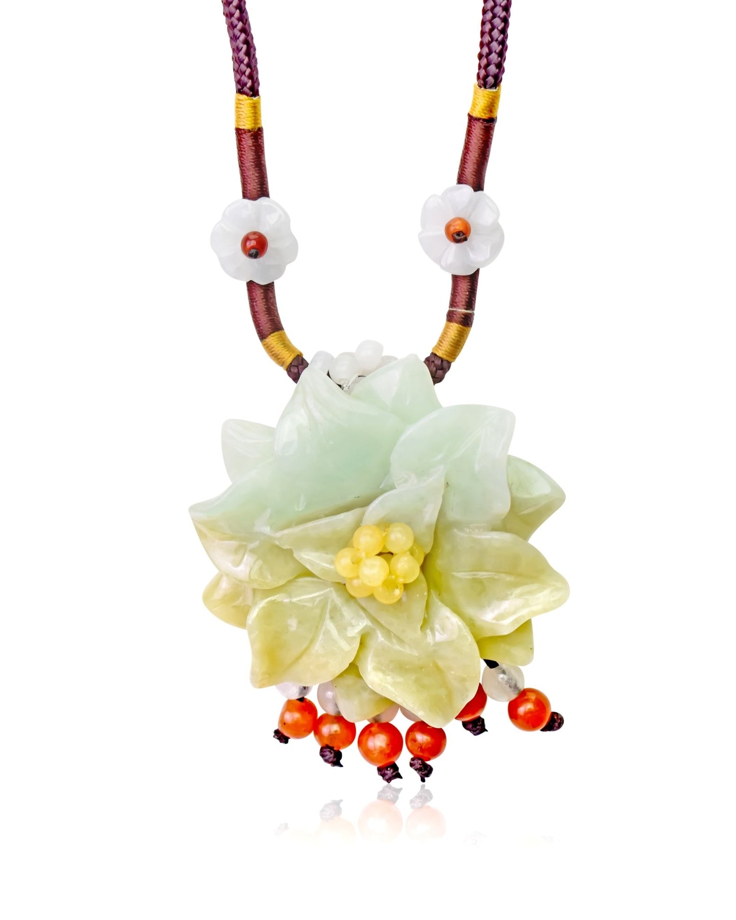 Custom Starflower Scabiosa a Jade Jewelry for Women for Valentine’s Day or Anniversaries