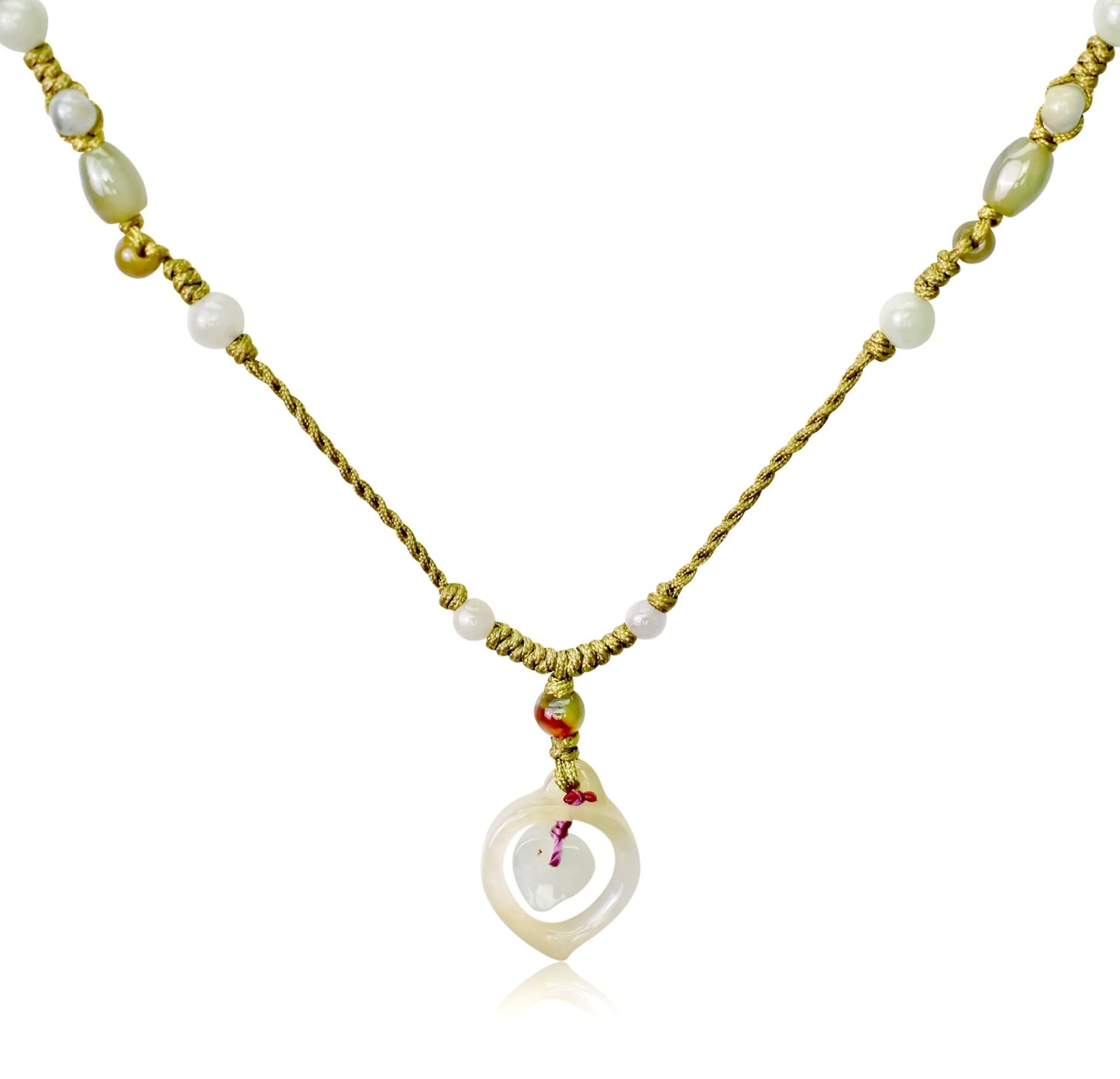 Cute heart necklace for women a delicate jade piece for anniversary