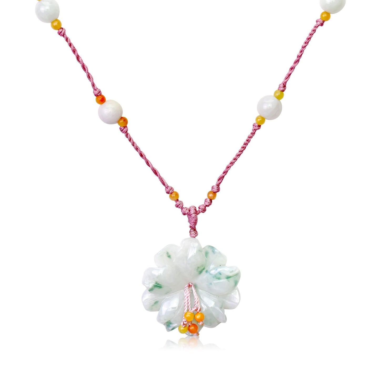 Delicate Anemone Flower a Jade Necklace a Symbolic Mother’s Day Gift for Women Who Cherish Meaning