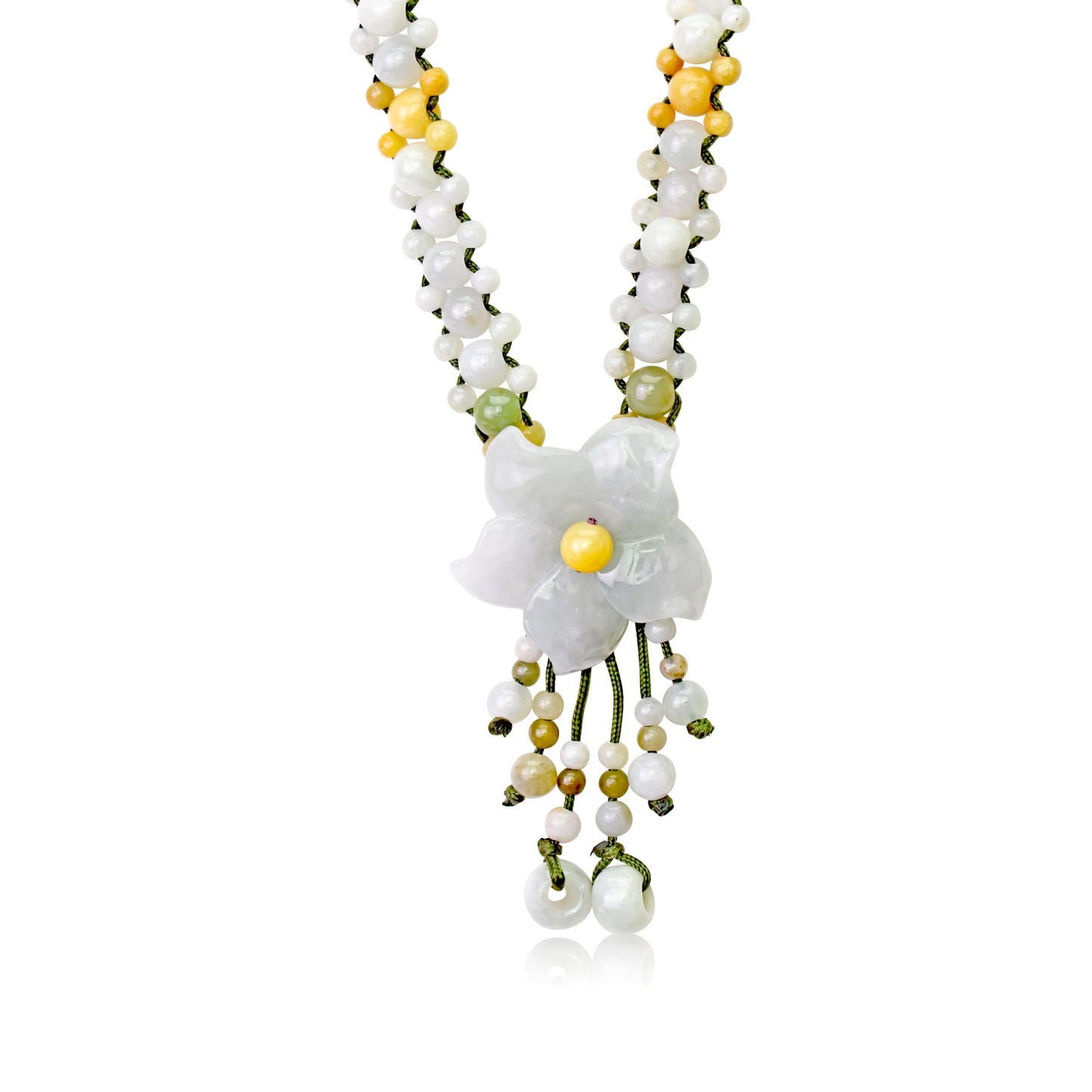 Delicate beaded flower necklace inspired by columbine flower a heartfelt anniversary gift celebrating lasting love