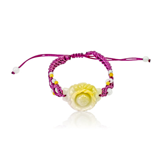Designer flower bracelet with rose flower a charming piece for a friend’s birthday or Valentine’s Day Gift