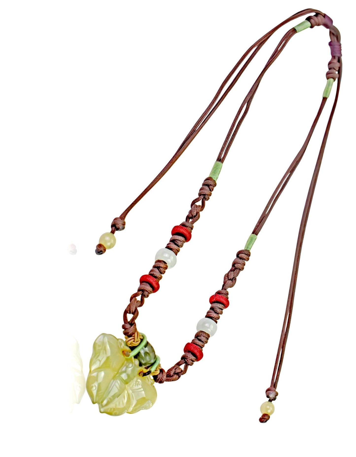 Double Butterfly Necklace Handcrafted jade pendant anniversary gift
