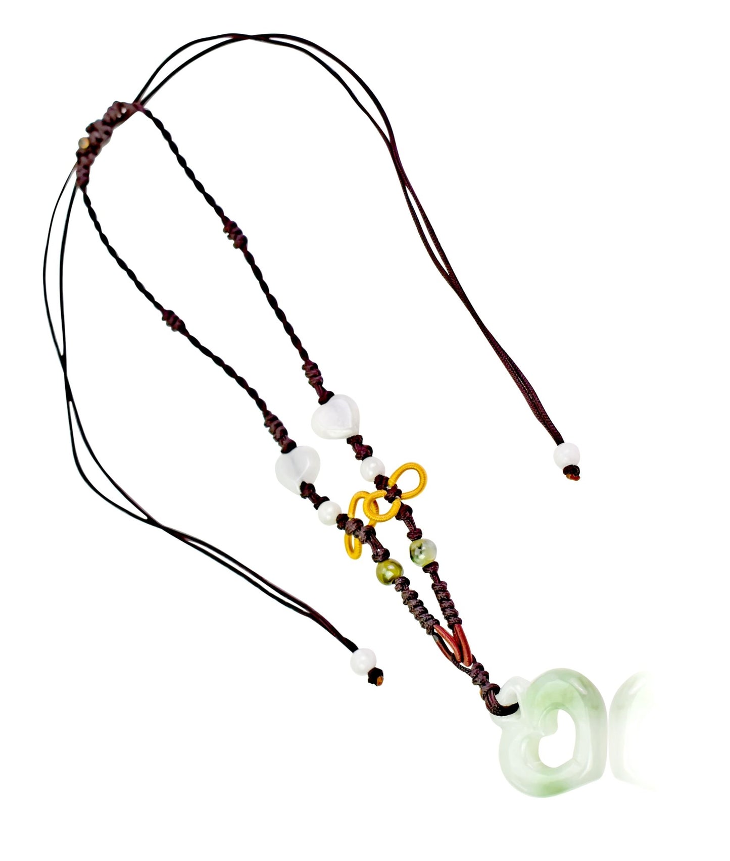 Double Hearts Handmade Jade Pendant Necklace A Symbol of Love and Devotion