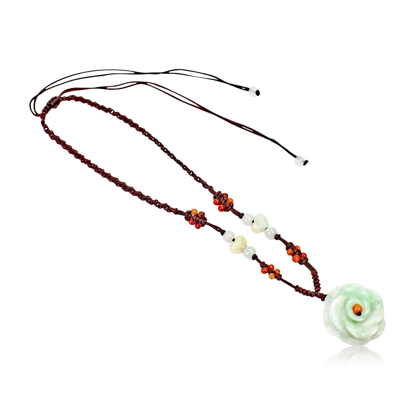 Elegant heart with rose necklace for a romantic Valentine's Day gift Forgetmenot necklace for her