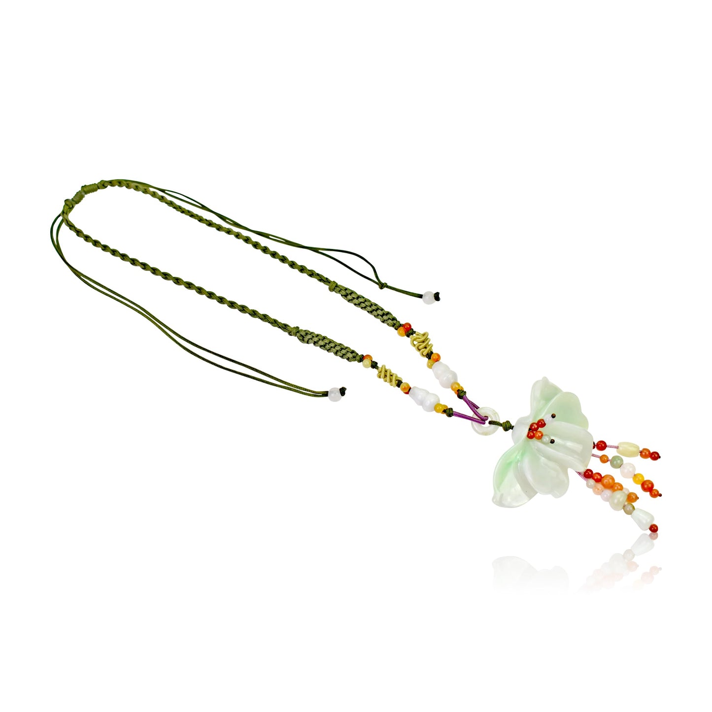 Elegant white flora necklace for women celebrating birthdays and friendship with grounding gemstone beauty