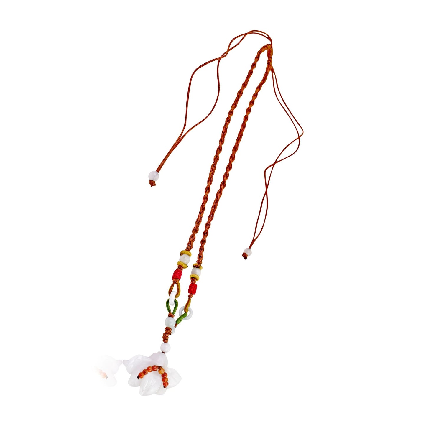 Fairy fan flower handcrafted necklace a unique anniversary or friendship gift bringing balance and good fortune