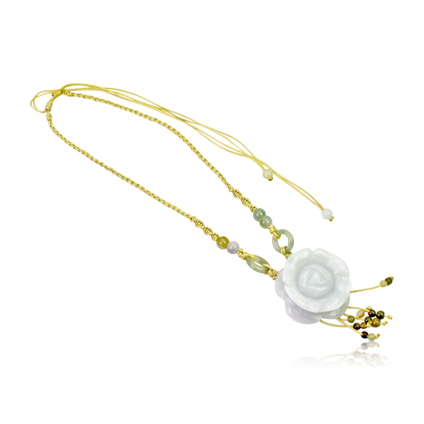 Feminine women’s flower necklace rose and pendant for the one who lights up your life