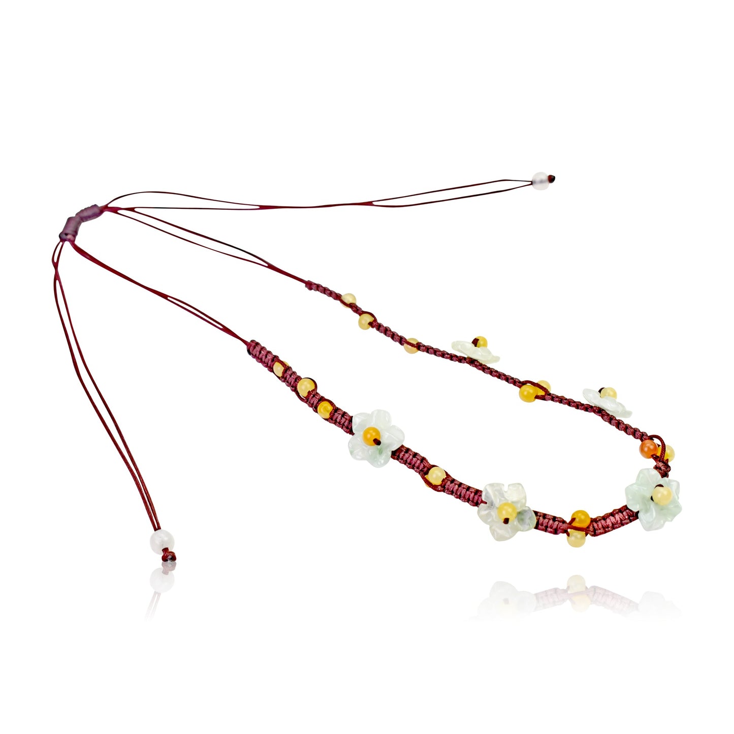 Flower chain necklace pimpernel flower a thoughtful Valentine's Day gift connecting beauty and love