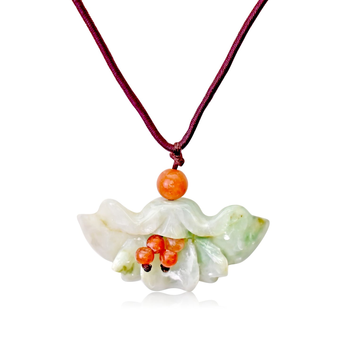 Flower fan a flower stone necklace a radiant handmade design gift symbolizing joy, luck, and protection