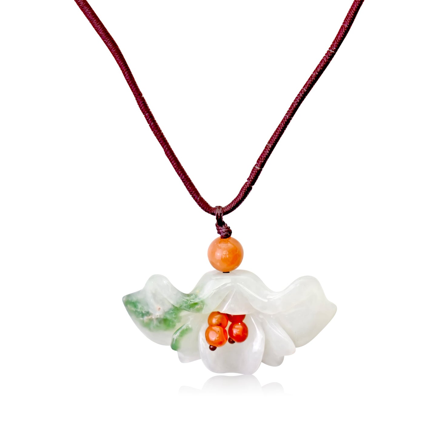 Flower fan a flower stone necklace for women a perfect birthday or friendship gift for lasting good luck
