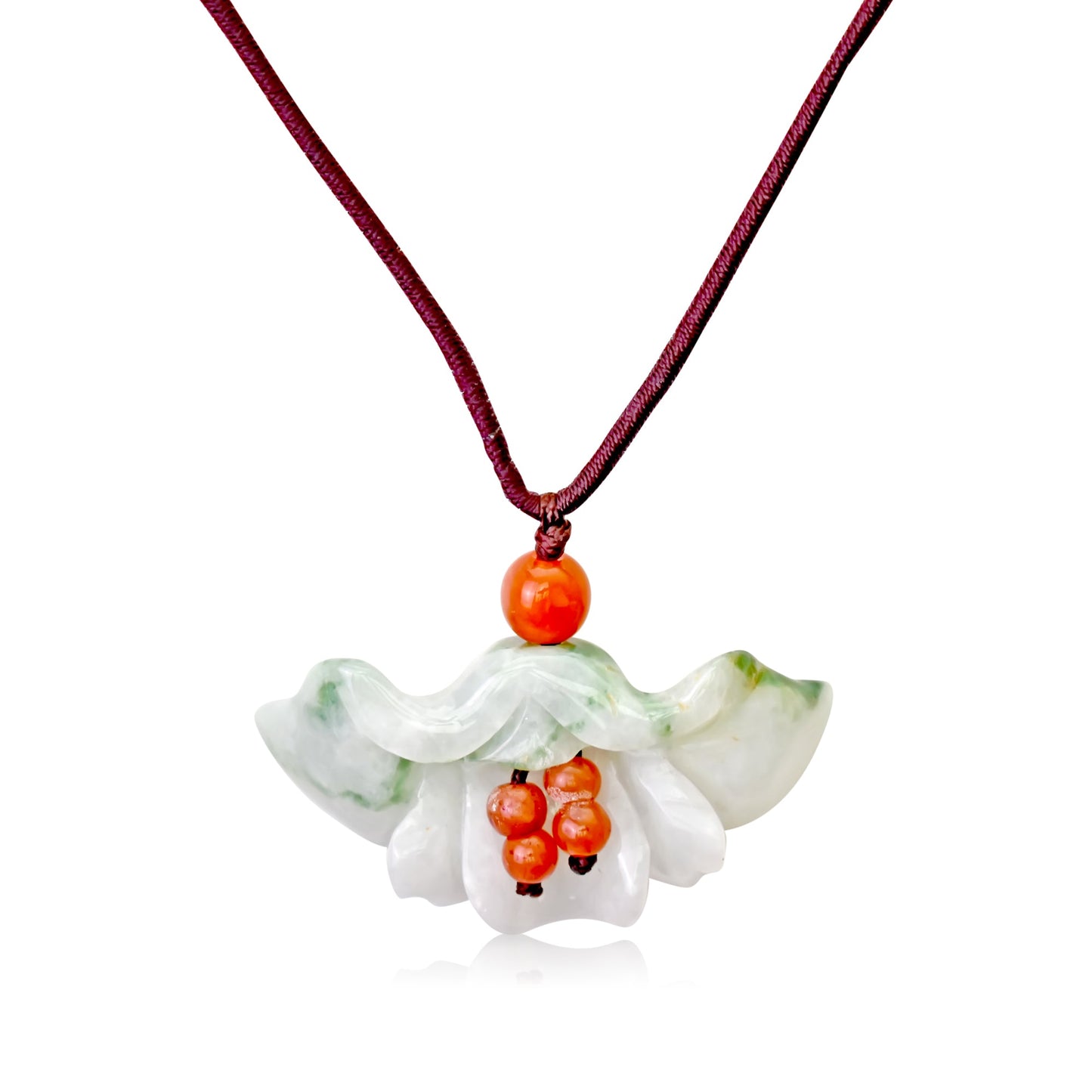 Flower fan flower stone necklace a beautiful gift celebrating harmony and heartfelt connections