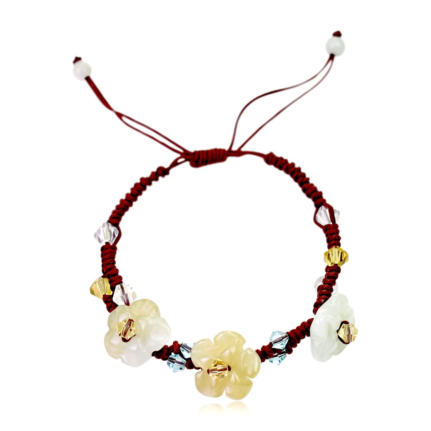 Flower pimpernel real flower bracelet symbolizing renewal, and strength to celebrate special days like holidays and birthdays