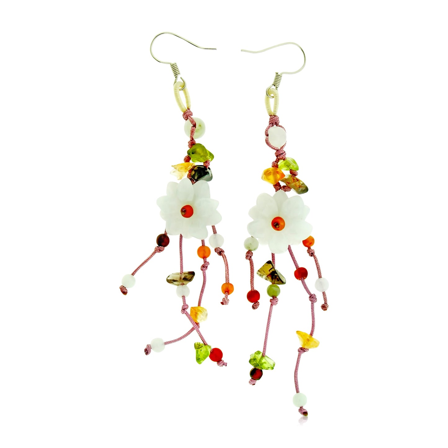 Flowering Pear Blossom a Handmade Jewellery Earrings for Women Flower That Dangle Anniversary Day Gift