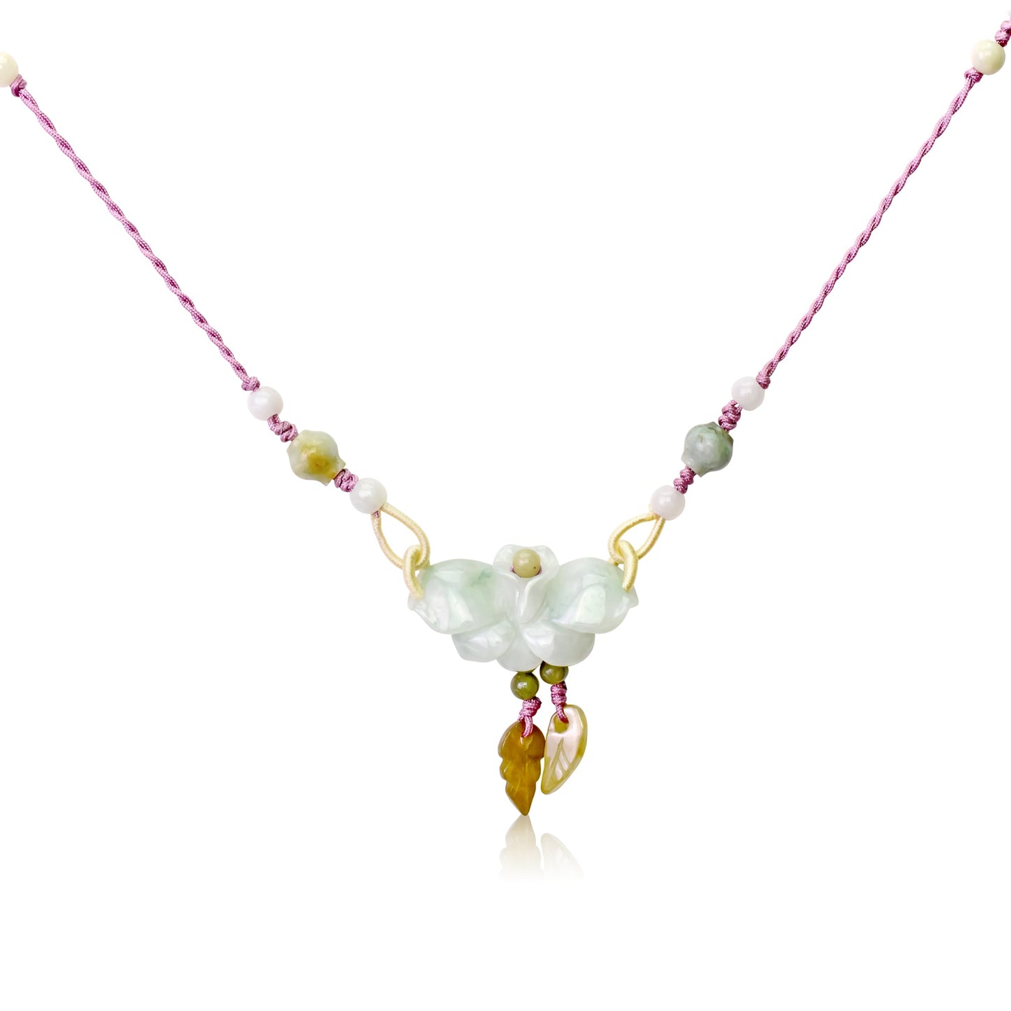 Graceful orchid butterfly necklace for anniversary moments Orchid pendant for her