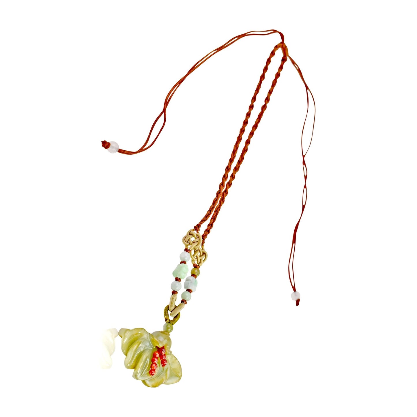 Handcrafted necklace a fairy fan flower a thoughtful jewelry gift to inspire love, serenity, and longevity