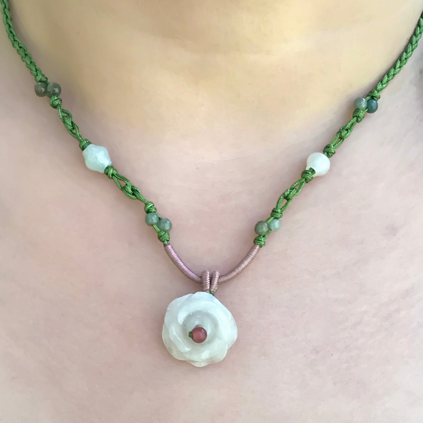 Handcrafted rose charm necklace for her heartfelt birthday