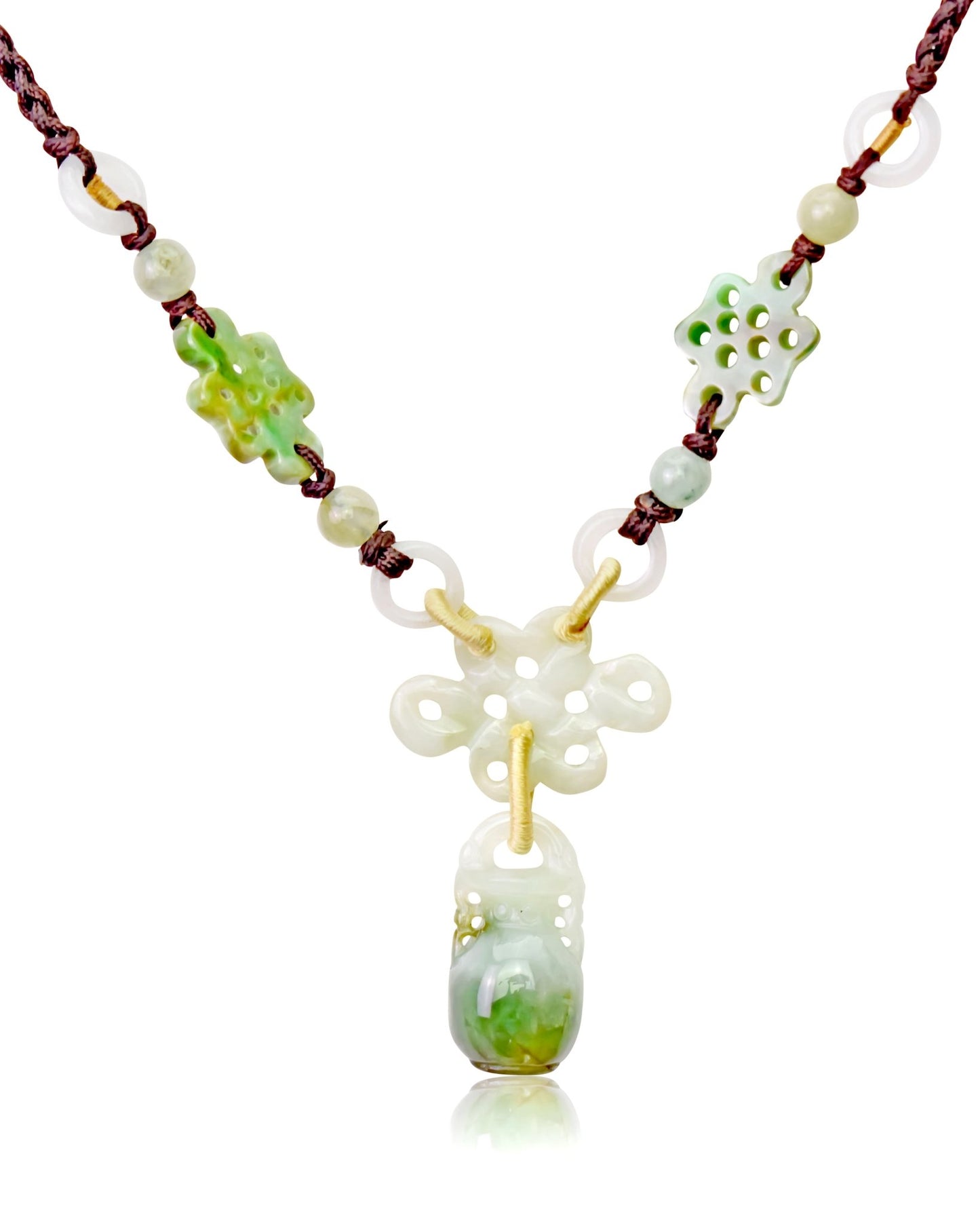 Handmade Mom Infinity Necklace with Jade Perfect Anniversary or Mother's Day Gift for Her