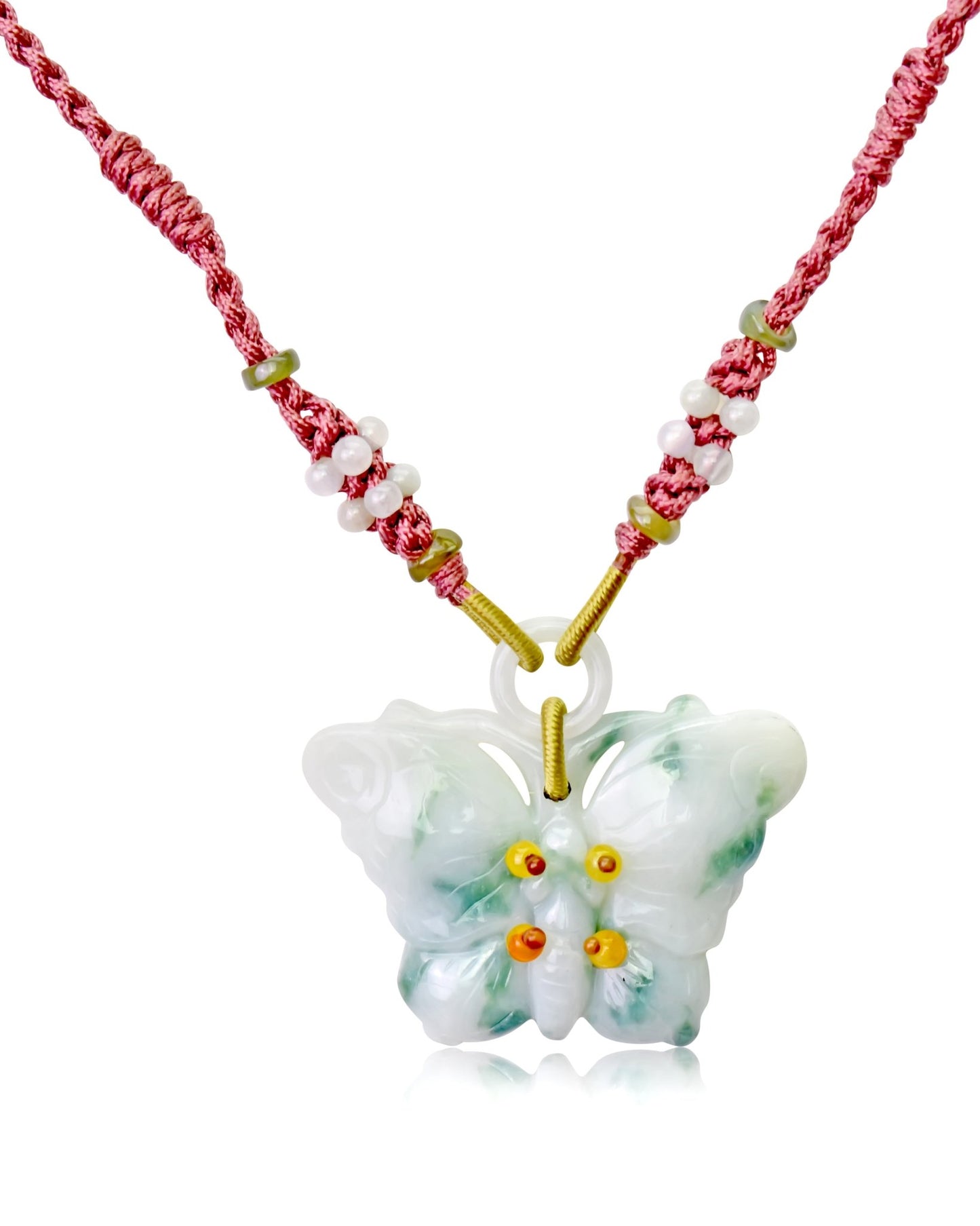 Handmade jewelry butterfly jade necklace exquisite jade pendant for women to celebrate love and anniversary