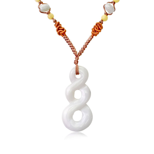 Infinity Link Necklace A Gift of Gratitude and Strength Jade Calms the Heart and the Infinity Motif Echoes Unbreakable Bonds