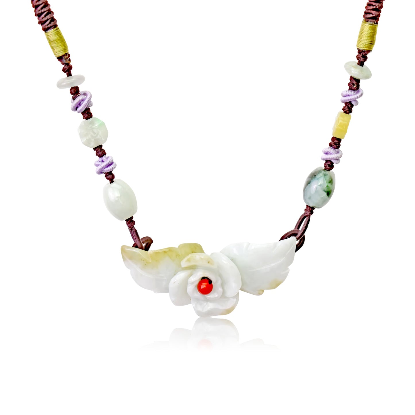 Jade Charm Necklace for Unforgettable Engagement Flower Pendant for Women Romantic Accessories Filled With Love