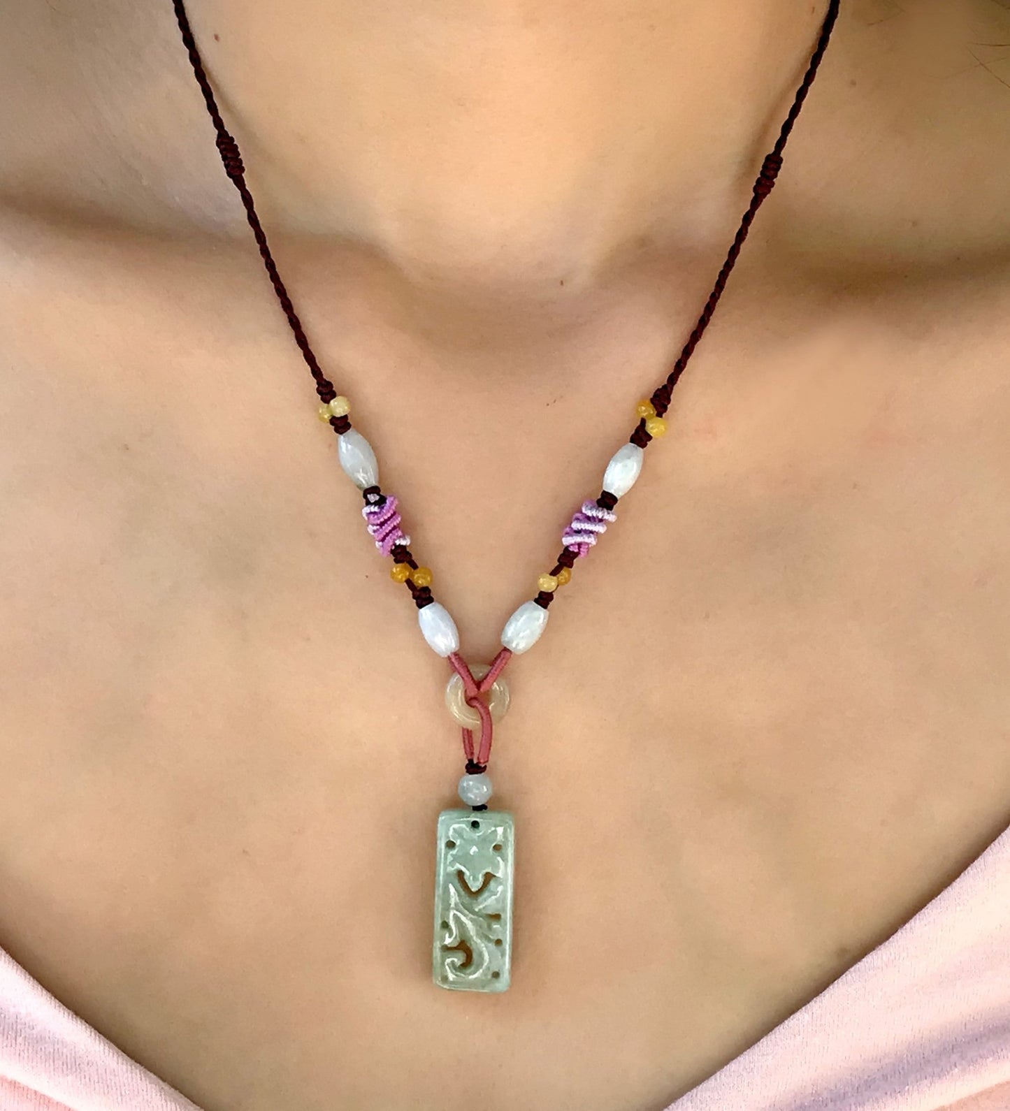 Jade Necklace Women Her Sakura Blossom Necklace That Captures Nature, Peace and New Beginnings