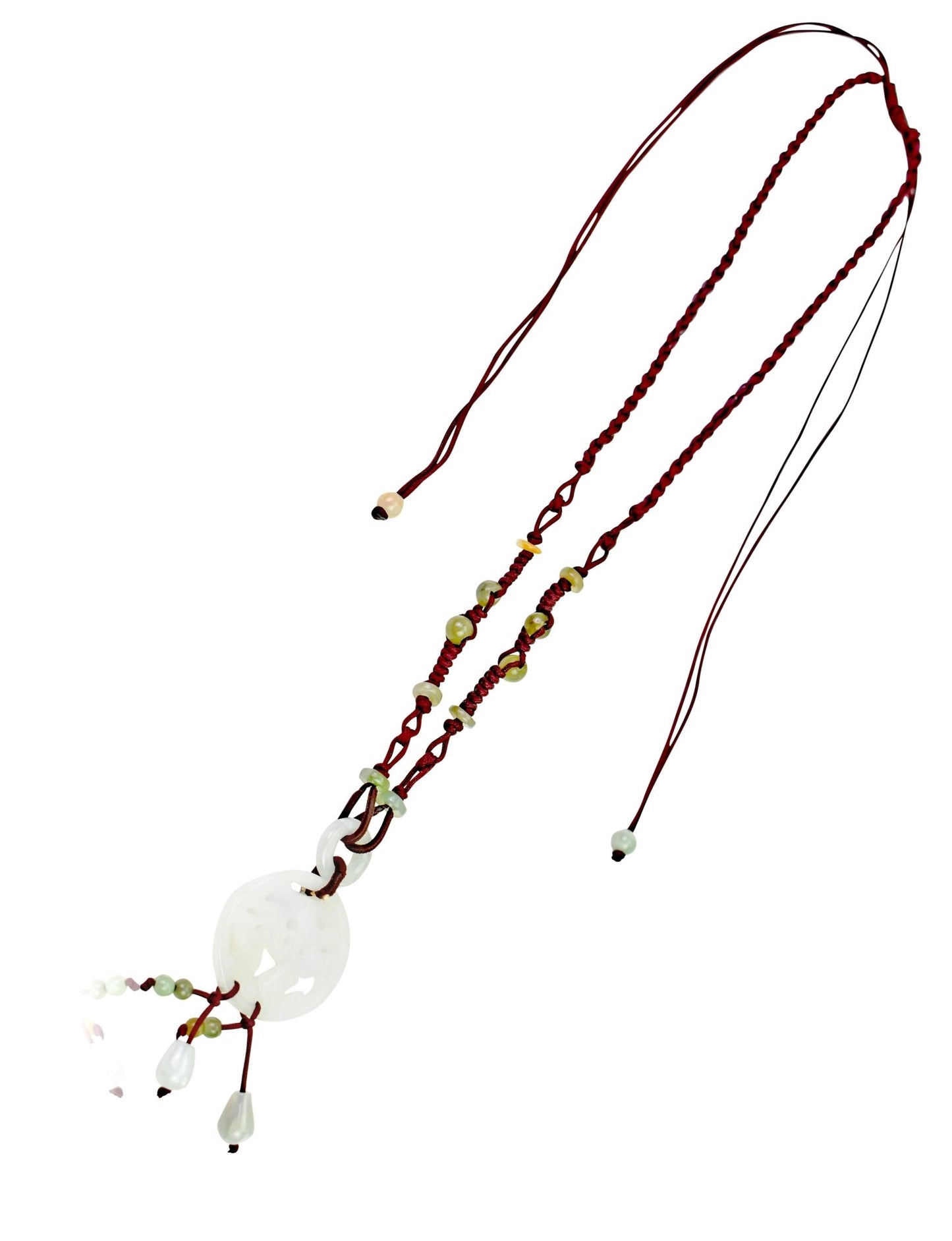 Jade Pendant with Chinese Character for Wealth Handcrafted Jade Chinese Pendant for Women Spiritual Gift