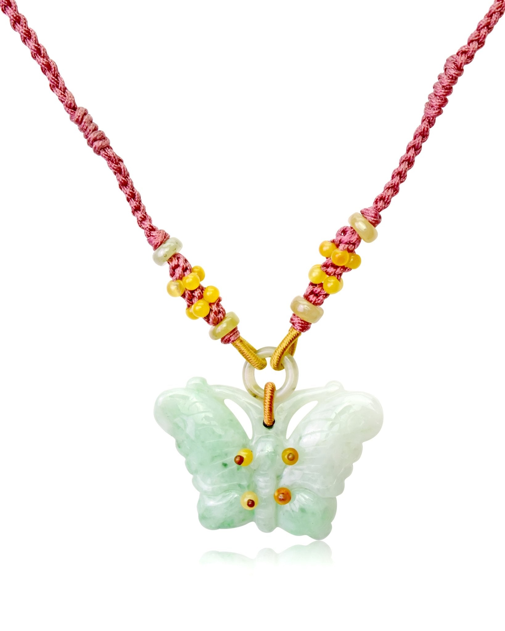 Jade jewelry butterfly jade necklace for women to bring balance and positivity