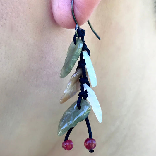 Leaf Earrings Perfect Gift for Mother's Day Let the Spirit of Fall And the Calm of Jade Adorn Your Journey