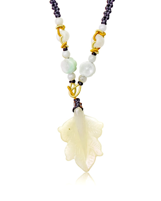 Leaf Necklace Mother's Day Gift Infused with Calming Energy and Spiritual Harmony for Every Season