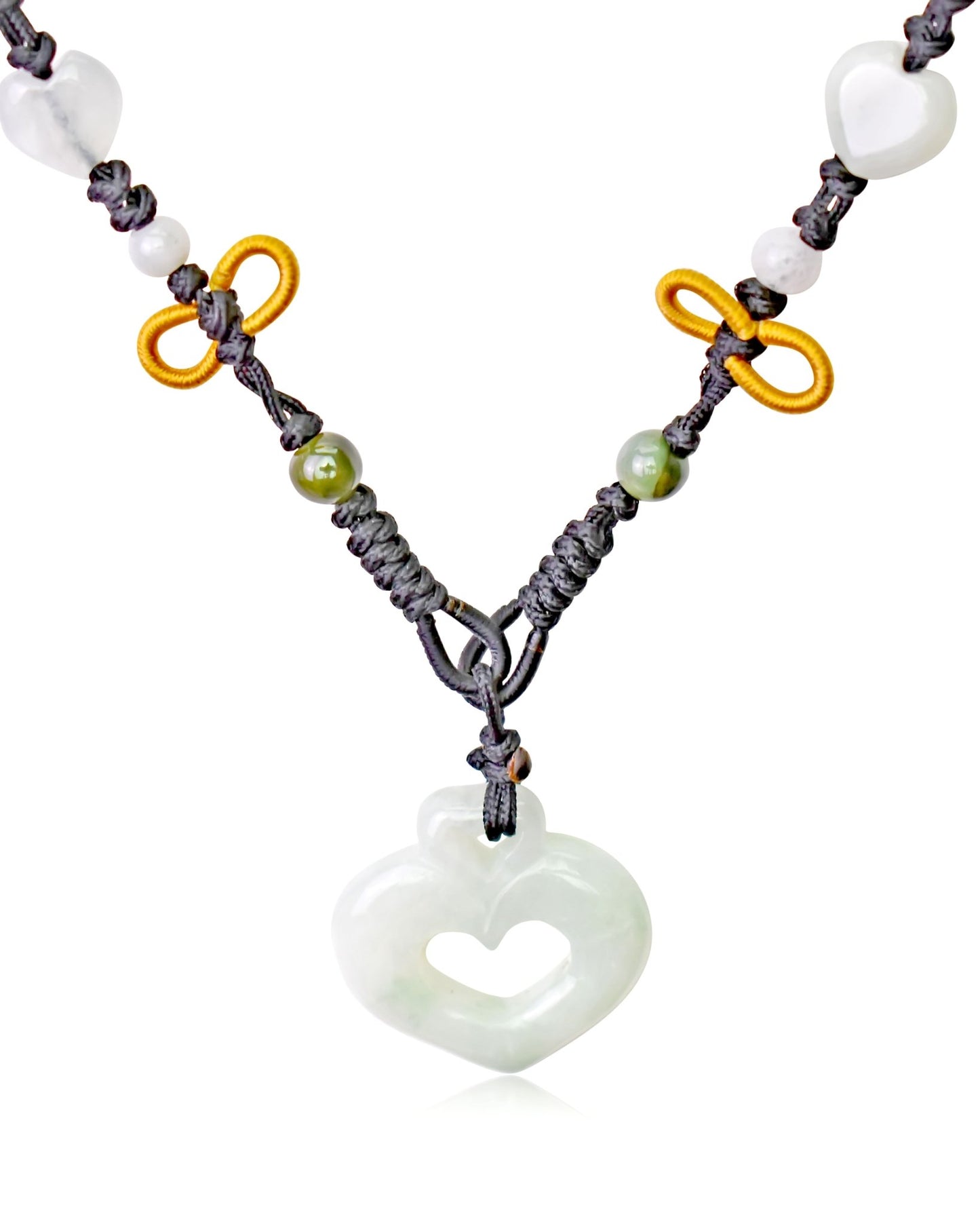 Moms Open Heart Jewelry Jade Pendant for a Graceful Valentine’s Day Gift Symbolizing Love and Harmony
