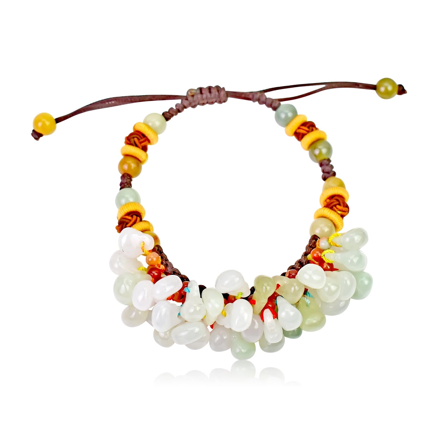 Money Bracelet with Jade for Women Lucky Jade Bracelet Elegant Two Tone Bracelet for Friendship
