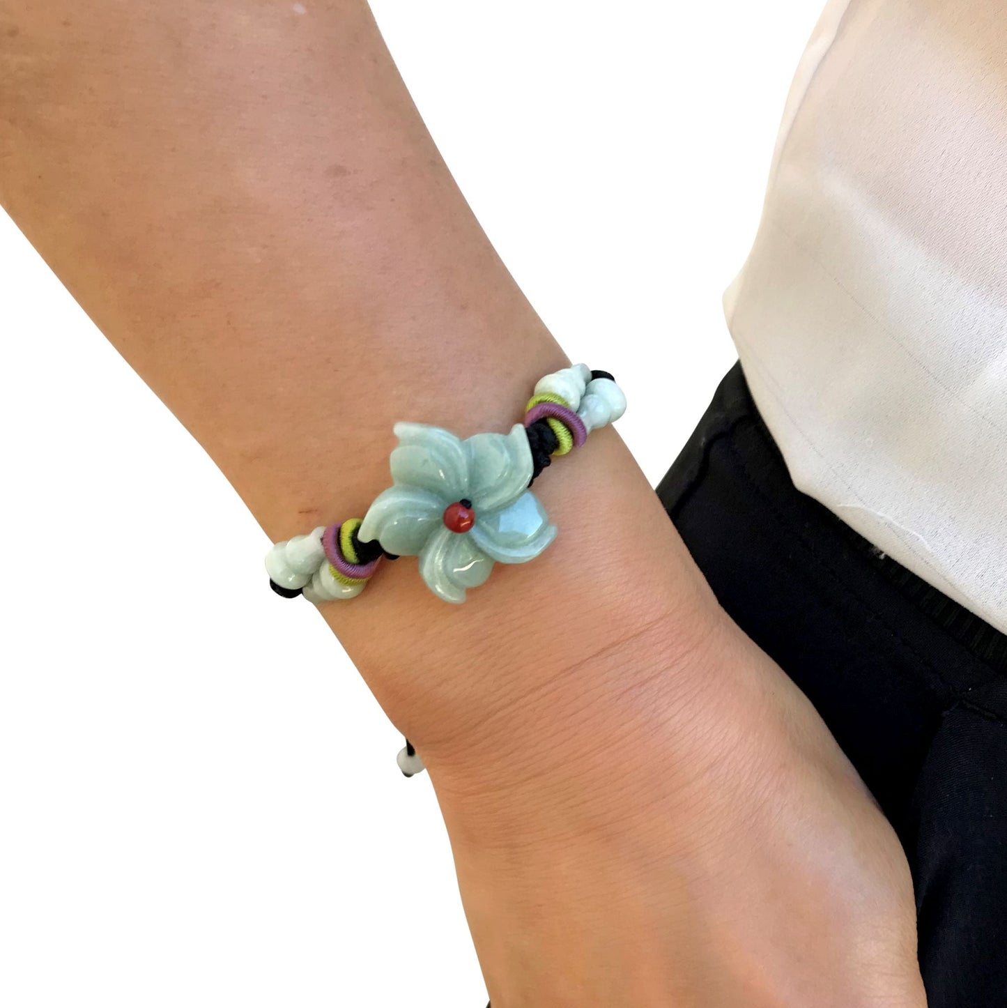 Mothers day bracelet for mom featuring rocky mountain columbine – perfect bracelet gift for Mother’s Day