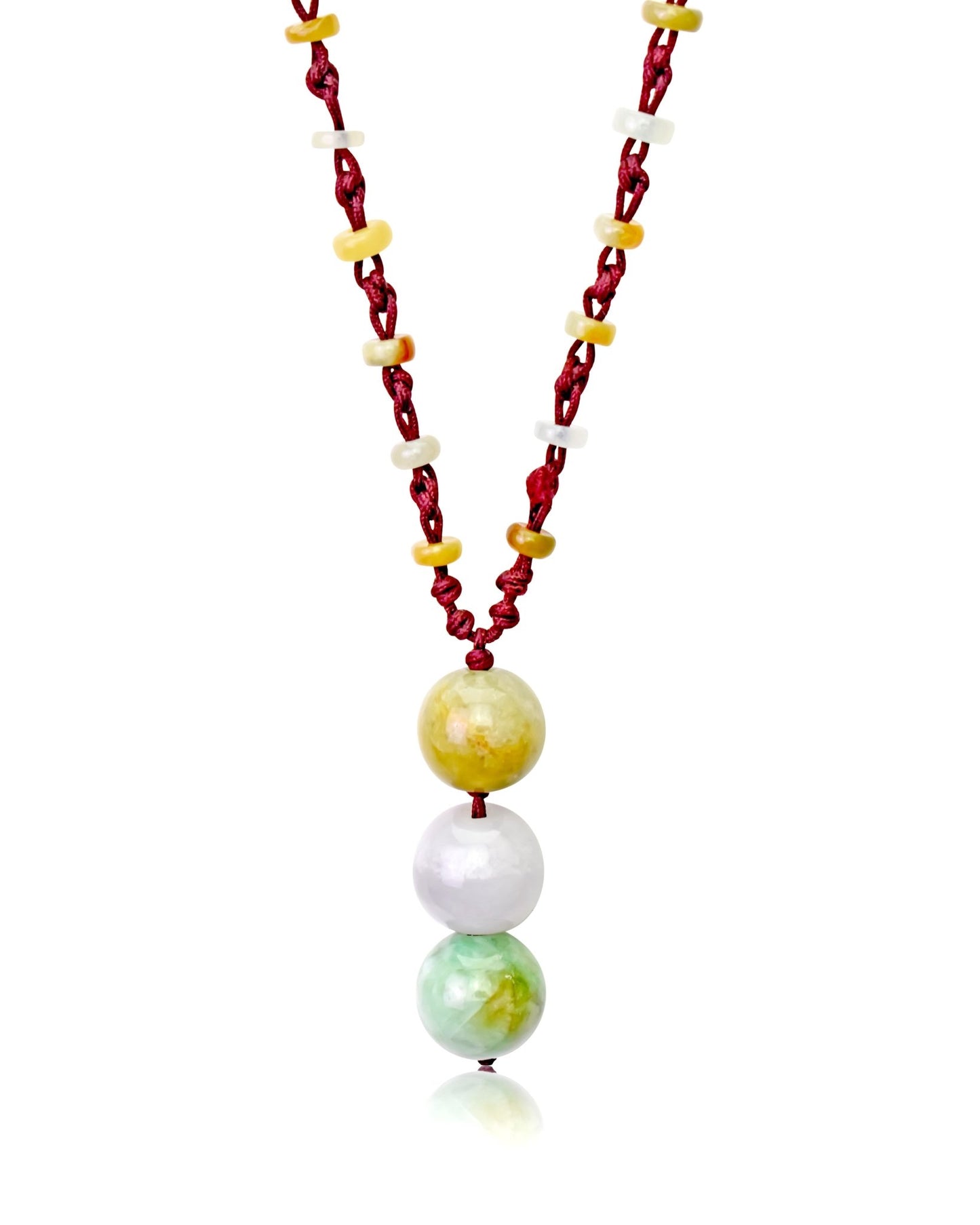 Multi Color Jade Necklace a Colorful Uplifting Gemstone Jewelry for Valentine’s Day Gift Full of Love and Joy