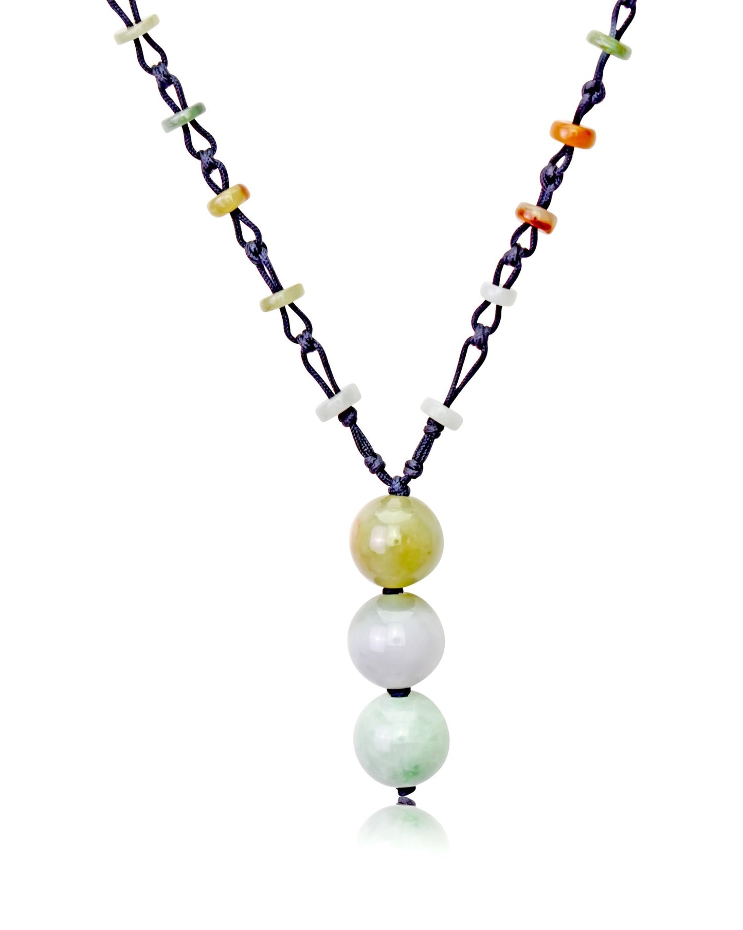 Multi color jade bead necklace a colorful, uplifting gemstone jewelry for Mother's Day gift
